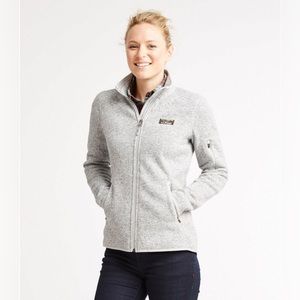 Women's L.L.Bean Sweater Fleece Full-Zip Jacket (color: Pewter, Size: M Regular)